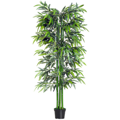 Artificial Plant, 180 cm Artificial Bamboo Tree, Artificial Plant with Planter, Indoor Plant like Real, for Living Room, Bedroom, Green