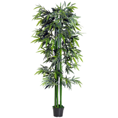 Artificial Plant, 180 cm Artificial Bamboo Tree, Artificial Plant with Planter, Indoor Plant like Real, for Living Room, Bedroom, Green