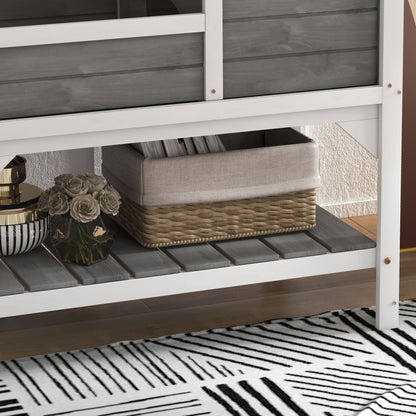 Turtle House Enclosure on Stilts with Storage Shelf - Made of Fir Wood - Indoor and Outdoor - Dim. 103H x 84L x 51W cm light gray