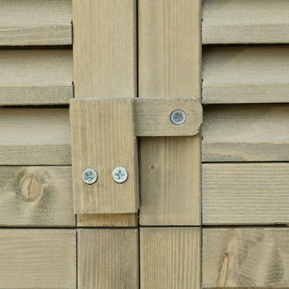 Garden Cabinet Wood Tool Shed Equipment House with Asphalt Roof Slatted Door Tool Cabinet Shed Garden 4 Compartments Gray 87 x 46.5 x 160 cm