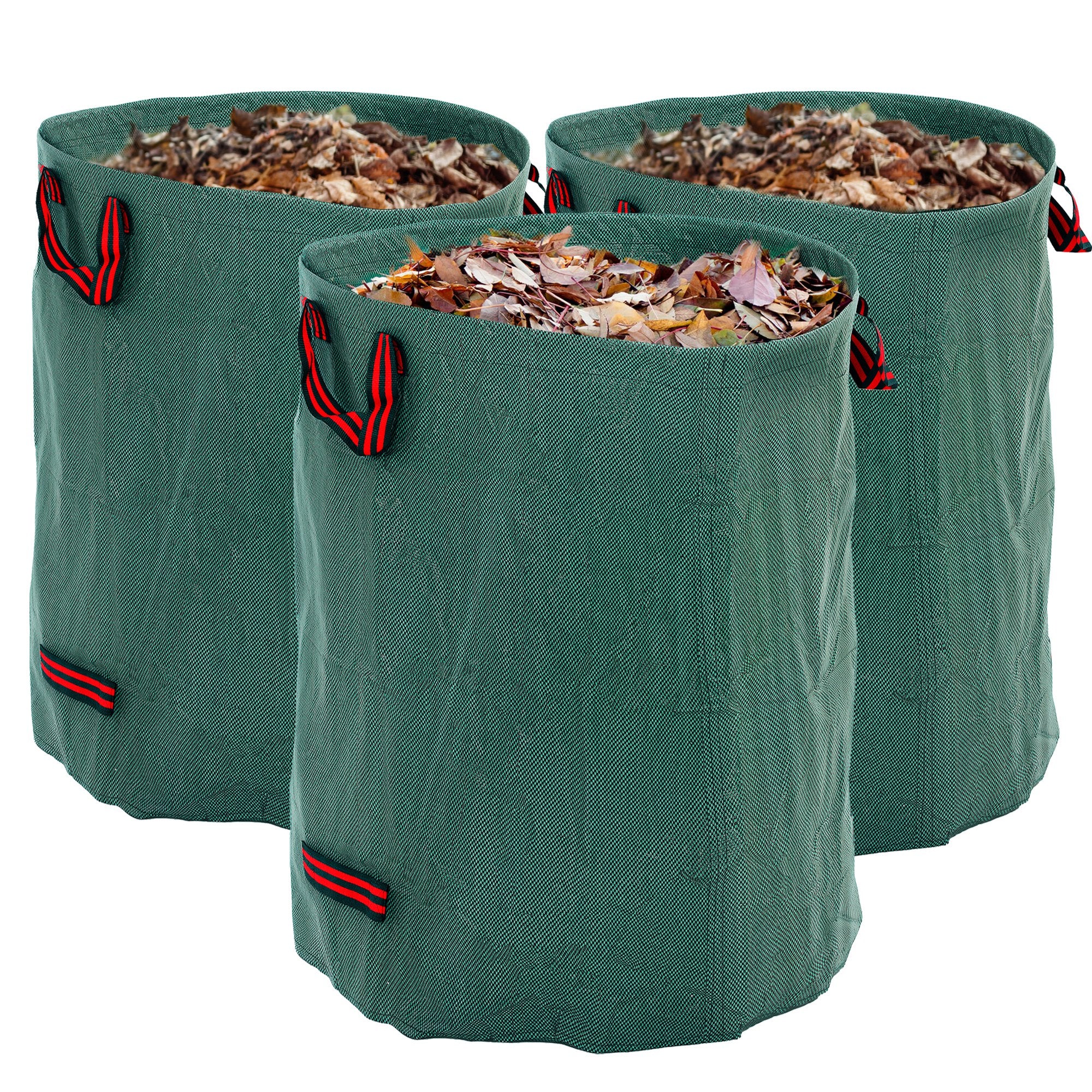 Garden Bag 3x300L Waterproof Garden Waste Bag with Handles, Stable Leaf Bag, Self-standing Garden Bags with UV protection, Reusable Garden Waste Bags for Green Waste