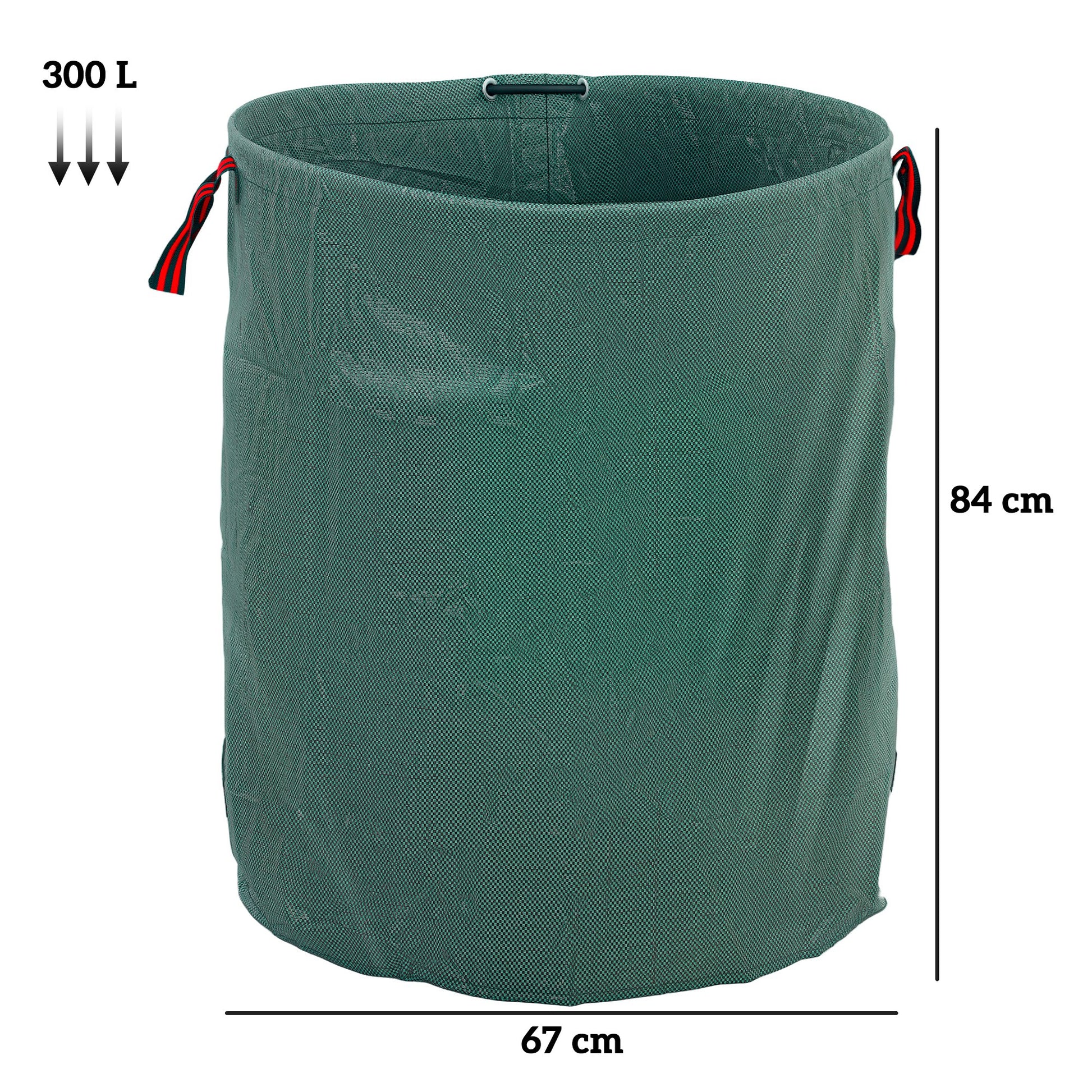Garden Bag 3x300L Waterproof Garden Waste Bag with Handles, Stable Leaf Bag, Self-standing Garden Bags with UV protection, Reusable Garden Waste Bags for Green Waste