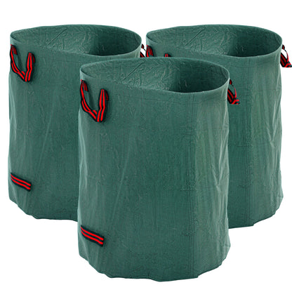 Garden Bag 3x300L Waterproof Garden Waste Bag with Handles, Stable Leaf Bag, Self-standing Garden Bags with UV protection, Reusable Garden Waste Bags for Green Waste
