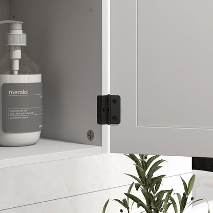 Wooden Bathroom Wall Cabinet, Space-Saving Country Style with Adjustable Shelf, 60x30x60cm, White