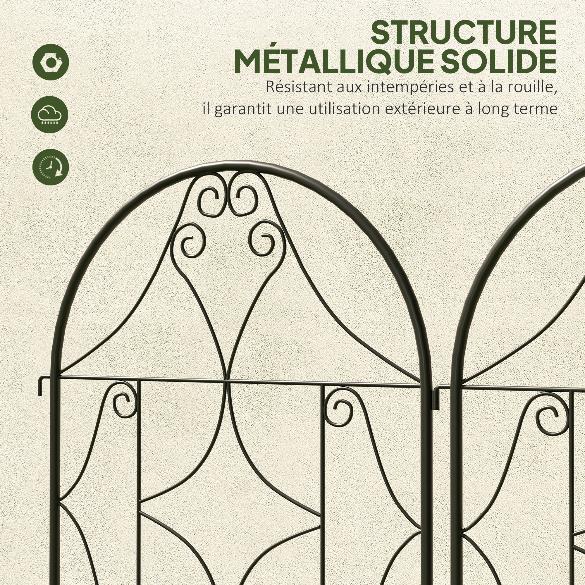 Metal Trellis 2 Pack for Insertion Rust-resistant Trellis for Climbing Plants 50x150 cm Garden Lattice for Indoor Plants Plant Trellis for Tomatoes Vegetables Flowers Climbing Plants Black