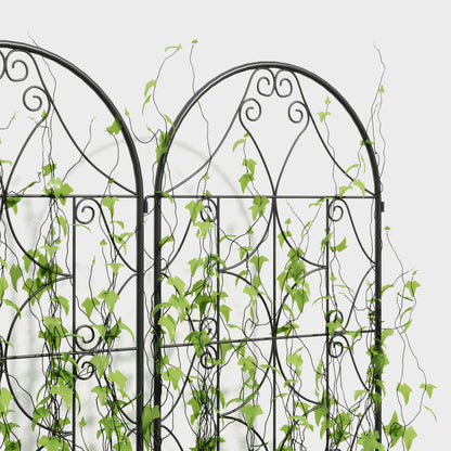 Metal Trellis 2 Pack for Insertion Rust-resistant Trellis for Climbing Plants 50x150 cm Garden Lattice for Indoor Plants Plant Trellis for Tomatoes Vegetables Flowers Climbing Plants Black