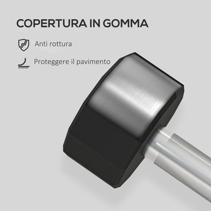 SPORTNOW Set of 2 12-Sided Dumbbells 2x12 kg in Metal and Rubber, Gym Dumbbell Set with Non-Slip Grip, 26x14x14 cm, Black