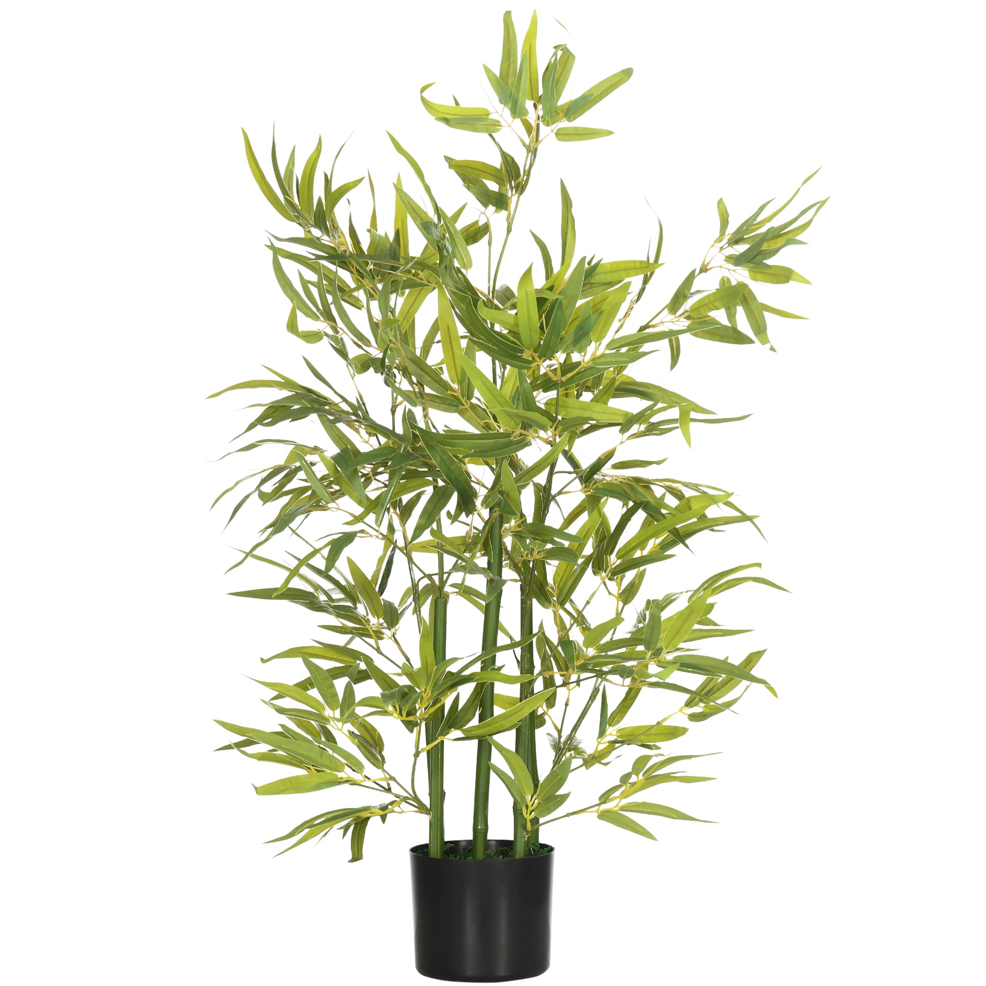 Artificial Bamboo Large 90 cm Fake Plant, Plastic Bamboo Artificial Plants Lifelike, Faux Bamboo in Pot Decor for Living Room, Bedroom, Garden