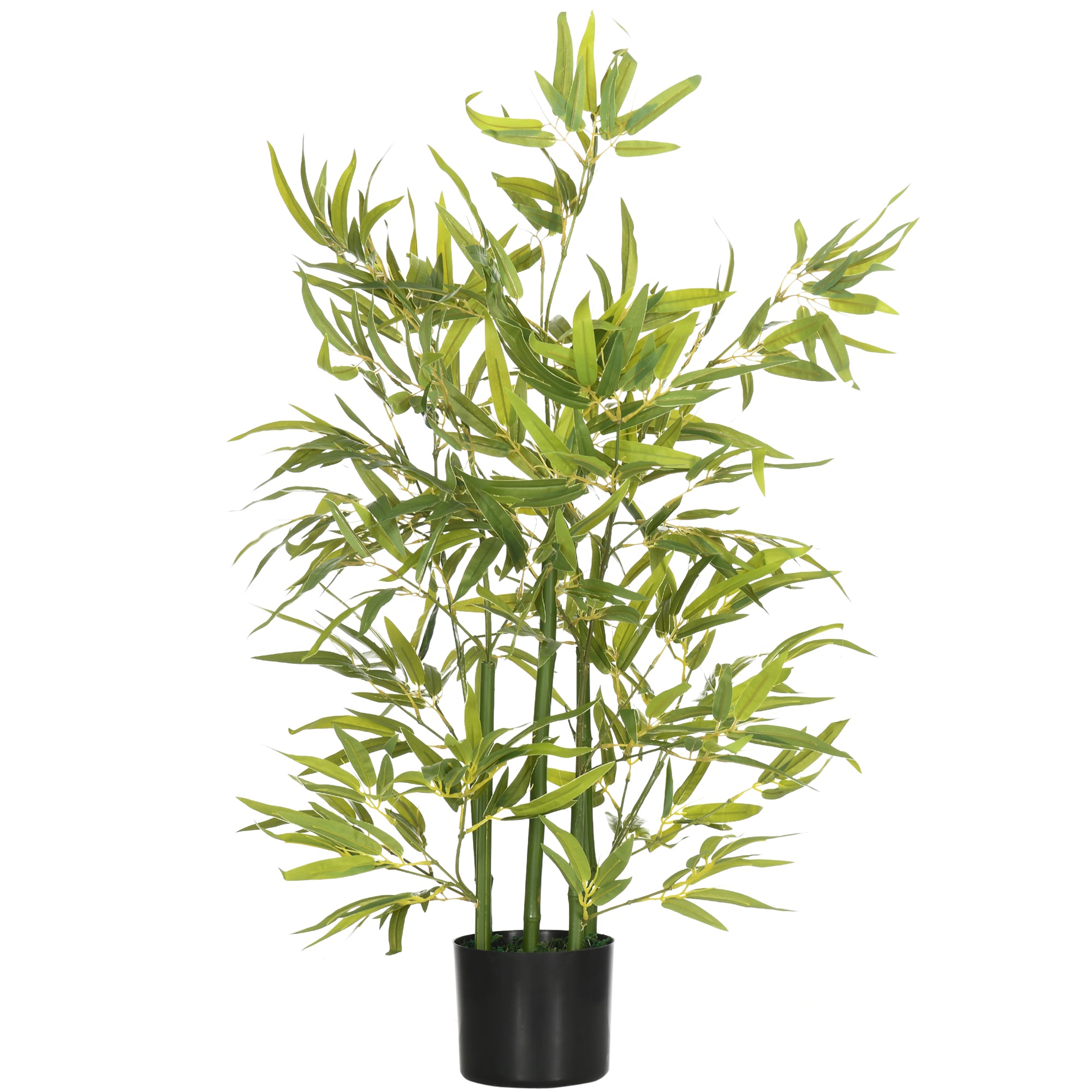 Artificial Bamboo Large 90 cm Fake Plant, Plastic Bamboo Artificial Plants Lifelike, Faux Bamboo in Pot Decor for Living Room, Bedroom, Garden