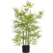 Artificial Bamboo Large 90 cm Fake Plant, Plastic Bamboo Artificial Plants Lifelike, Faux Bamboo in Pot Decor for Living Room, Bedroom, Garden