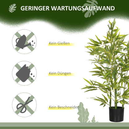 Artificial Bamboo Large 90 cm Fake Plant, Plastic Bamboo Artificial Plants Lifelike, Faux Bamboo in Pot Decor for Living Room, Bedroom, Garden