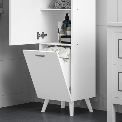 Bathroom Column Cabinet, Storage Cabinet with Door Cupboards, Bathroom Cabinet, Kitchen, Living Room, 35 x 31.5 x 144 cm, White