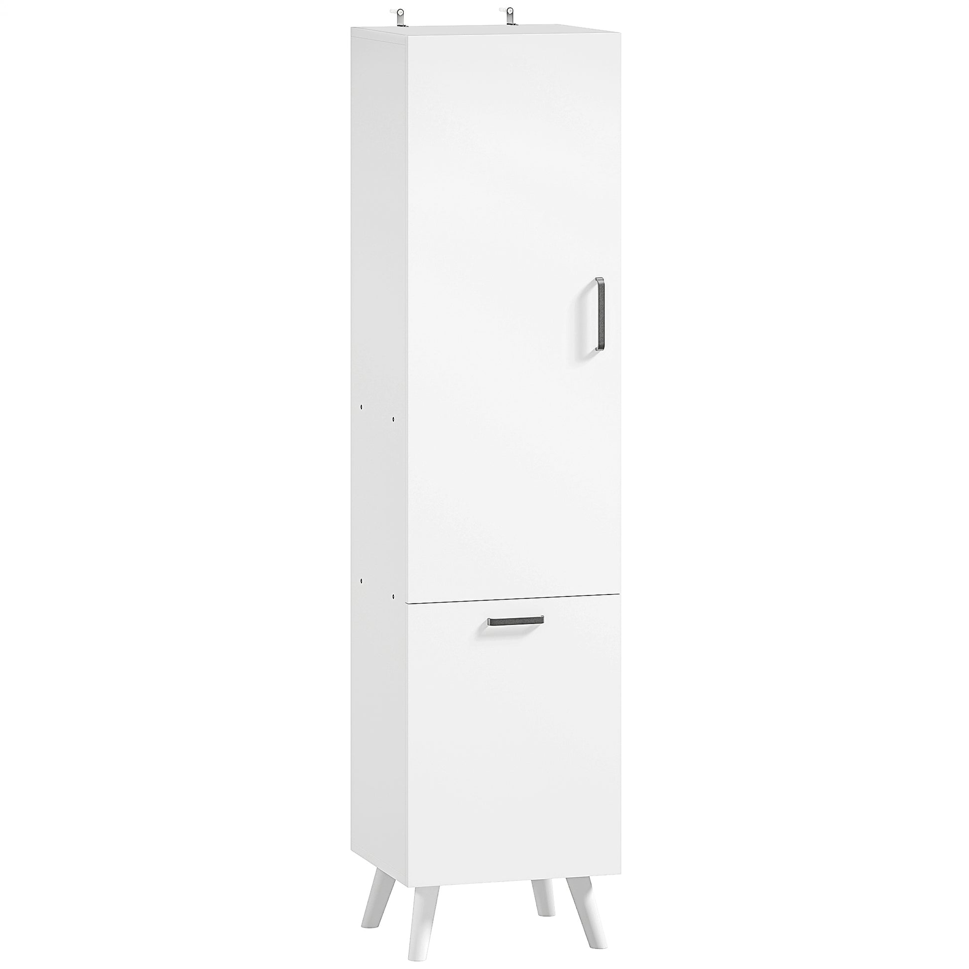 Bathroom Column Cabinet, Storage Cabinet with Door Cupboards, Bathroom Cabinet, Kitchen, Living Room, 35 x 31.5 x 144 cm, White
