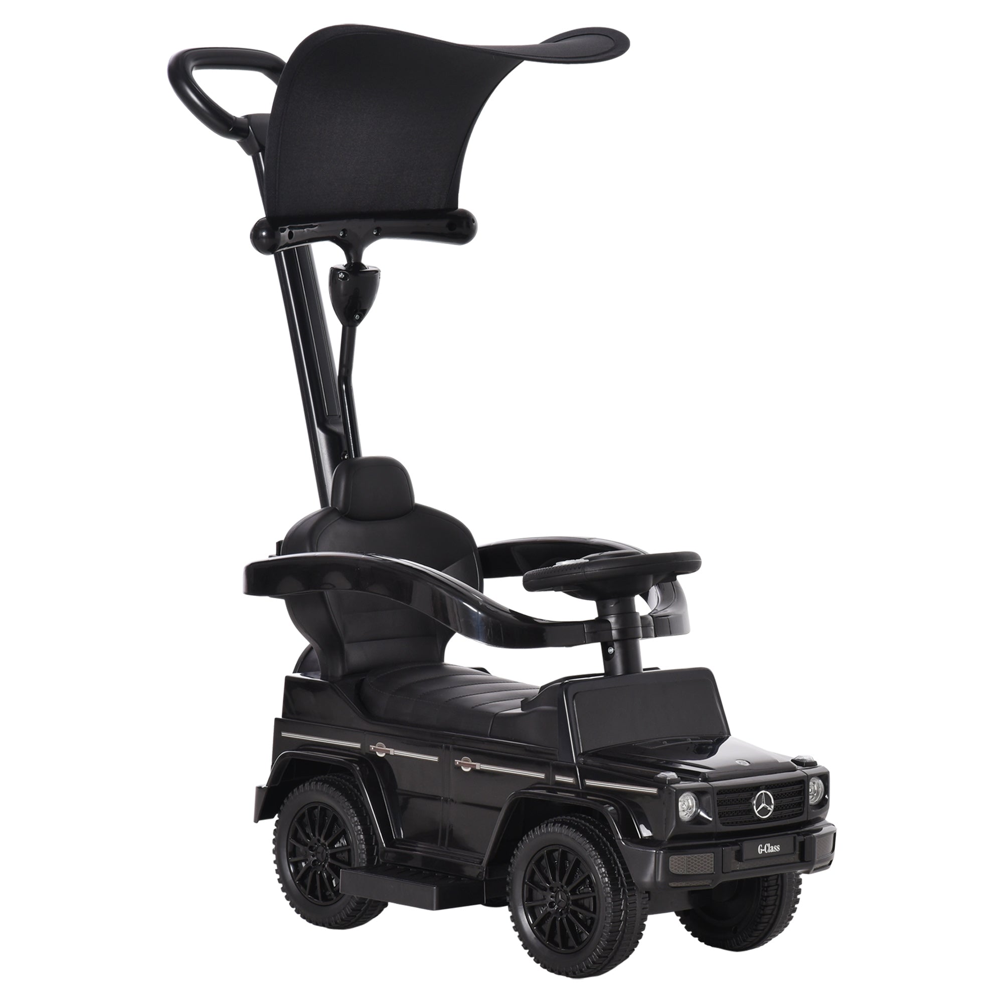 Ride-On Toy for Kids with Mercedes G350 License Ride-On Car for Kids 1-3 Years with Horn Removable Canopy and Guardrail Load 25 kg 85.5x40.5x95 cm Black