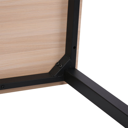 Modern Desk Study Table with Steel Frame and Adjustable Feet Computer Desk for Home Office 120x60x76 cm Black