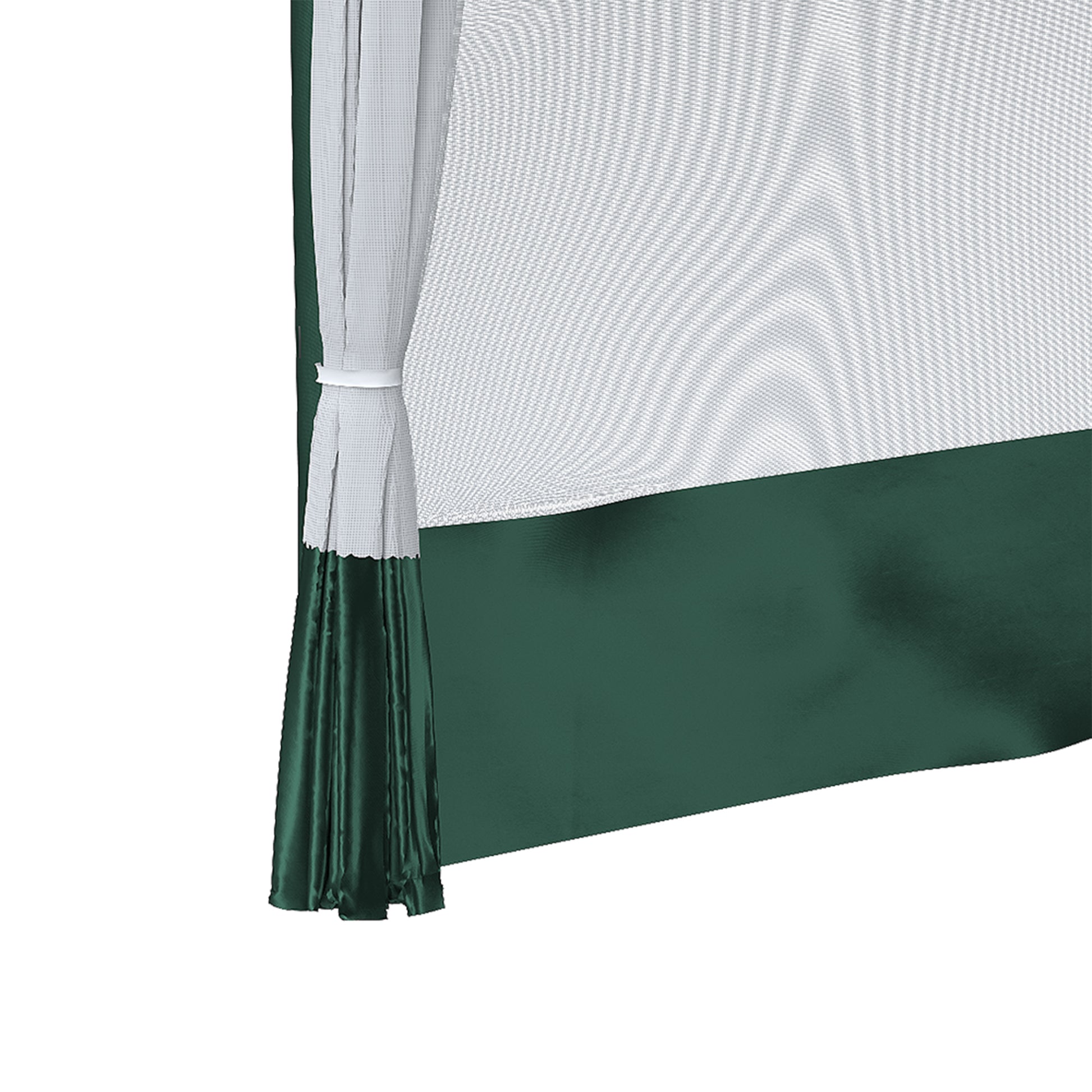 3x3m Foldable Garden Gazebo with Side Walls Adjustable Height Anti-UV Waterproof 2 Windows and Carrying Bag Outdoor Party Canopy White and Green