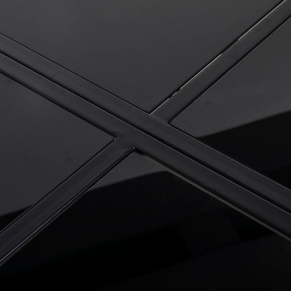 5-piece dining set for 4 people Dining table with 4 chairs Dining room set with folding chairs Kitchen table set with steel frame Balcony furniture Garden furniture for terrace, balcony Black