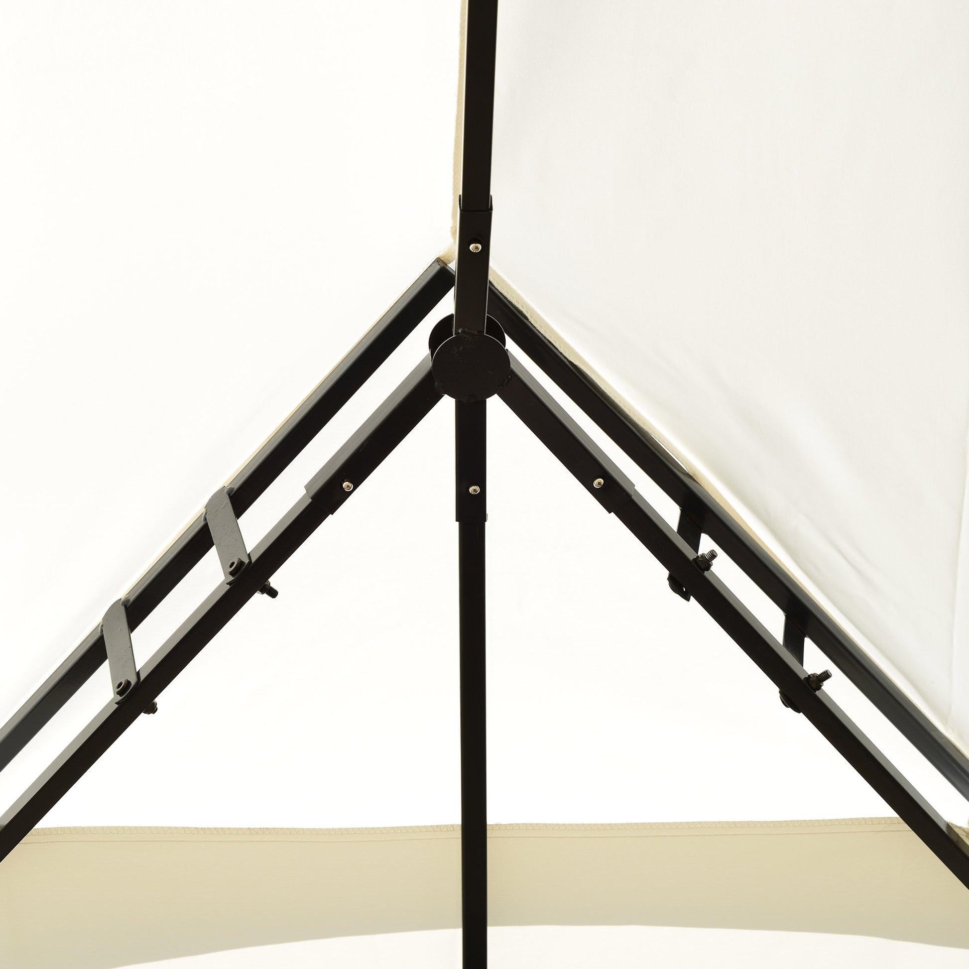 Garden Gazebo 10x13ft Pavilion for Outdoor with Double Roof Vent and 4 Stable Steel Columns for Parties Events Patio Cream