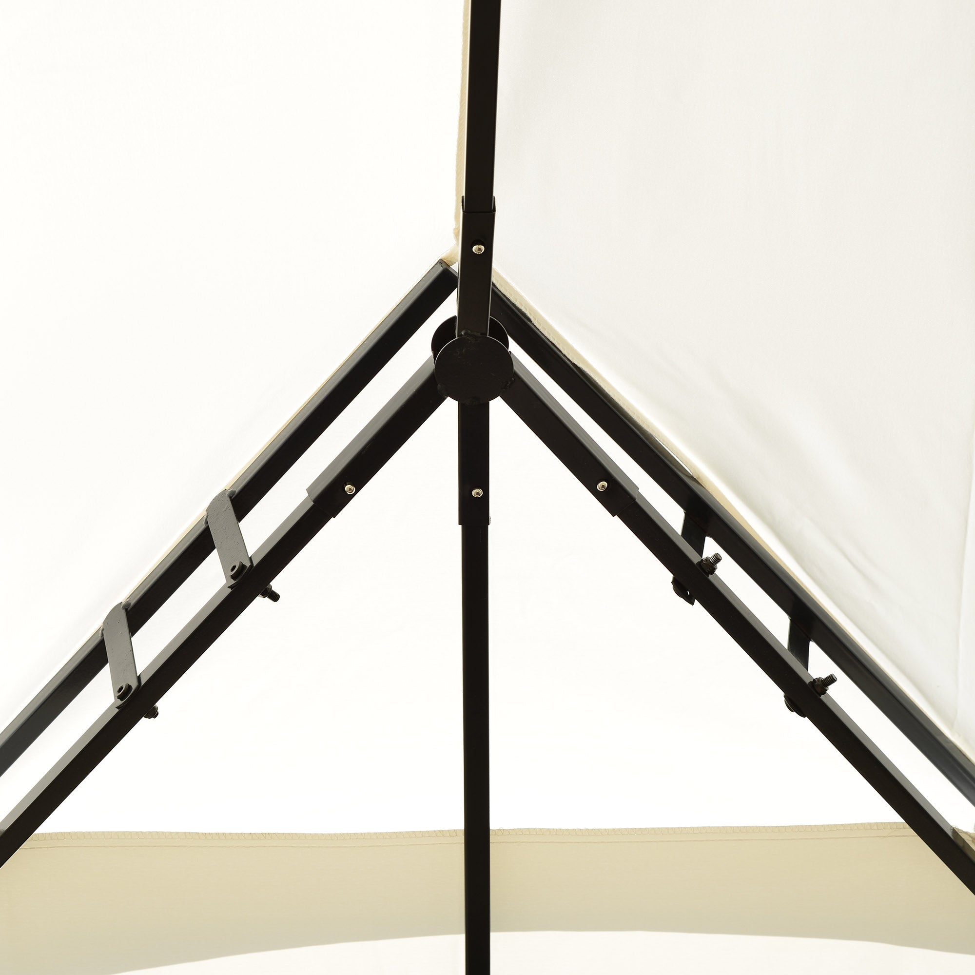 Garden Gazebo 10x13ft Pavilion for Outdoor with Double Roof Vent and 4 Stable Steel Columns for Parties Events Patio Cream