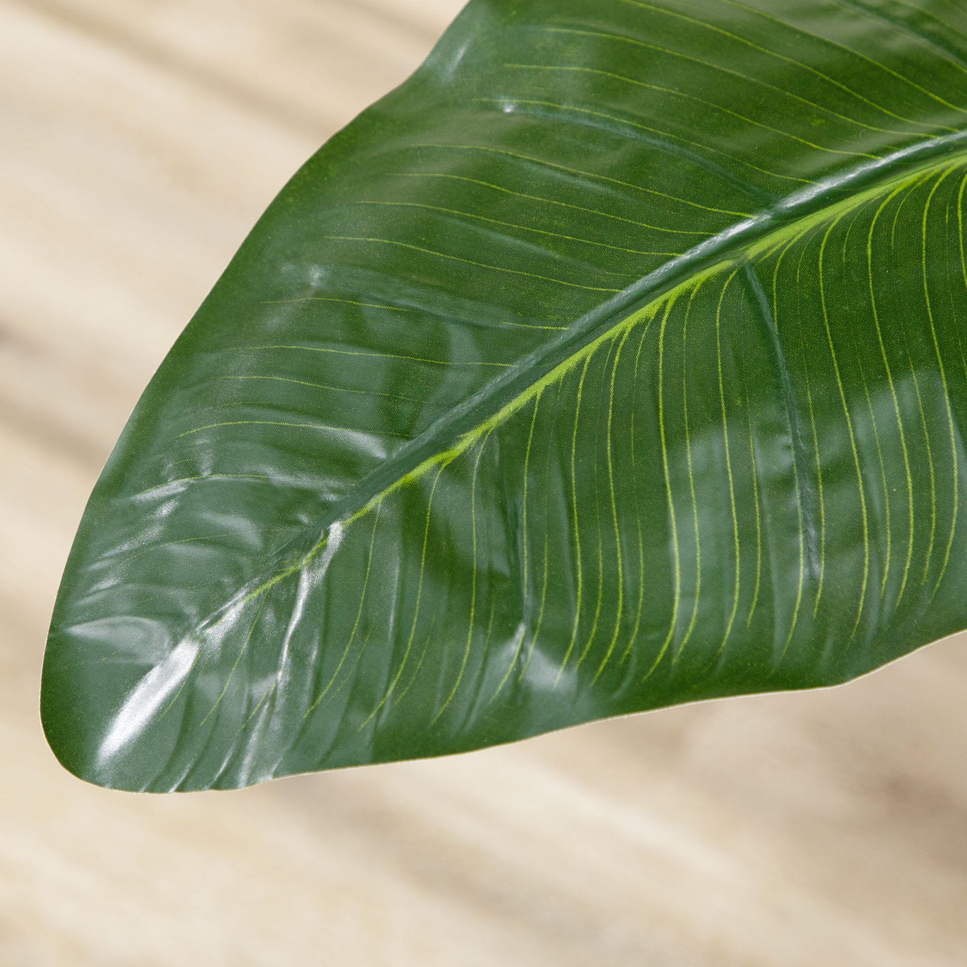 Artificial Bird of Paradise Strelitzia Plant Height 1.80 m - 13 Leaves and 2 Flowers High Realism Pot Included