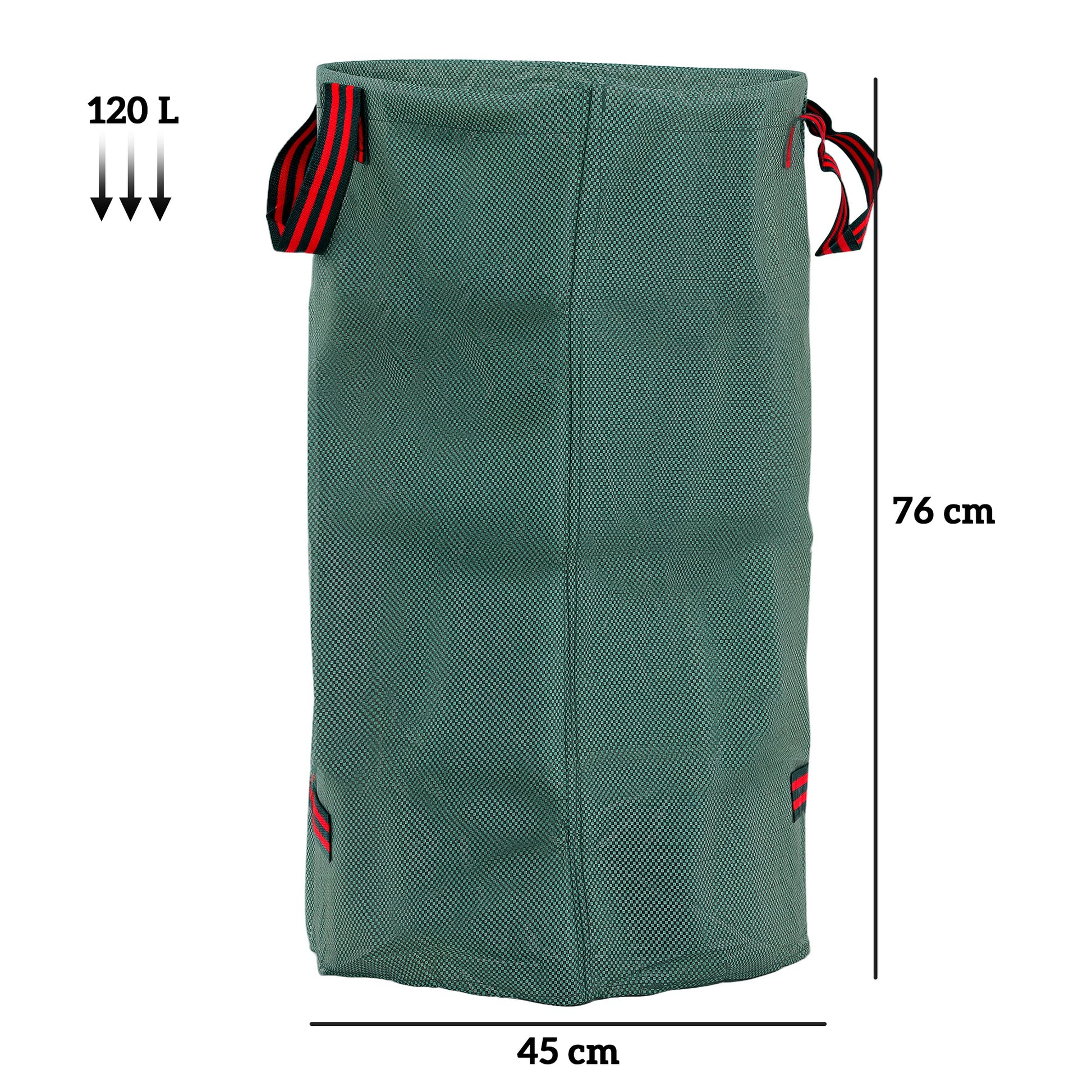 Garden Bag 3x120L Waterproof Garden Waste Bag with Handles, Stable Leaf Bag, Self-standing Garden Bags with UV Protection, Reusable Garden Waste Bags for Garden Waste Greenery