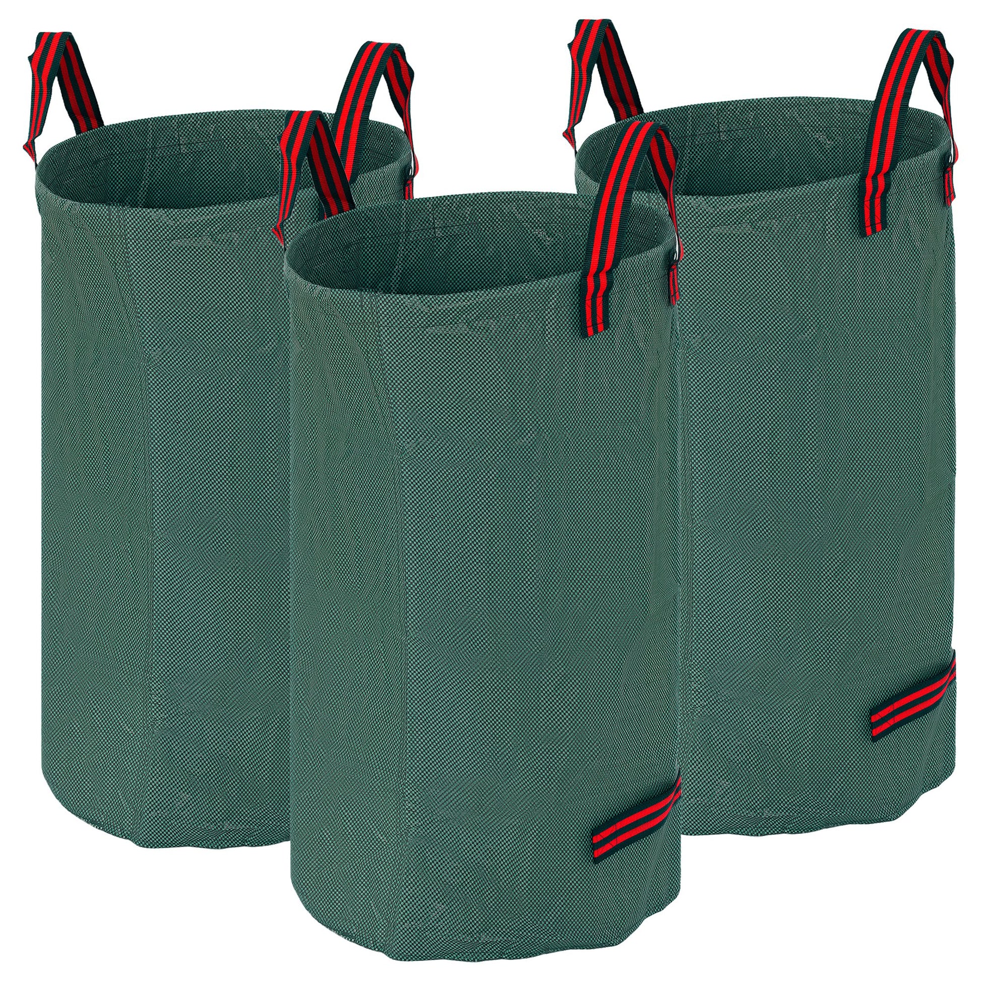 Garden Bag 3x120L Waterproof Garden Waste Bag with Handles, Stable Leaf Bag, Self-standing Garden Bags with UV Protection, Reusable Garden Waste Bags for Garden Waste Greenery