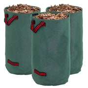 Garden Bag 3x120L Waterproof Garden Waste Bag with Handles, Stable Leaf Bag, Self-standing Garden Bags with UV Protection, Reusable Garden Waste Bags for Garden Waste Greenery