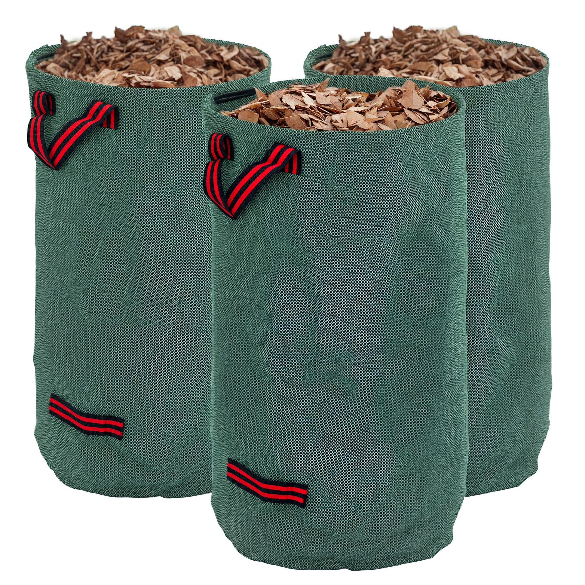 Garden Bag 3x120L Waterproof Garden Waste Bag with Handles, Stable Leaf Bag, Self-standing Garden Bags with UV Protection, Reusable Garden Waste Bags for Garden Waste Greenery