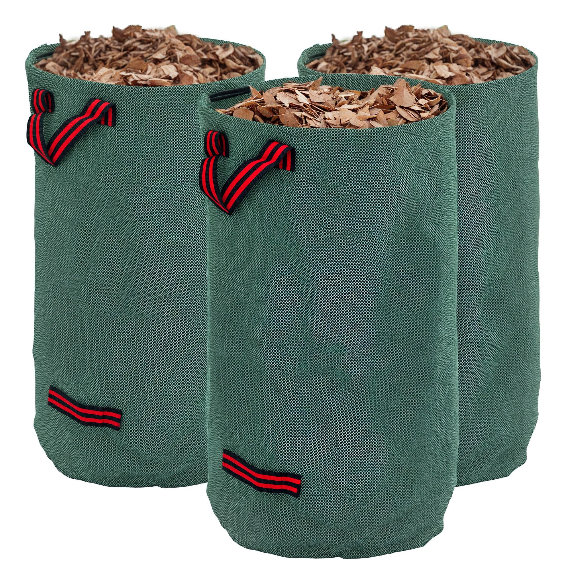 Garden Bag 3x120L Waterproof Garden Waste Bag with Handles, Stable Leaf Bag, Self-standing Garden Bags with UV Protection, Reusable Garden Waste Bags for Garden Waste Greenery