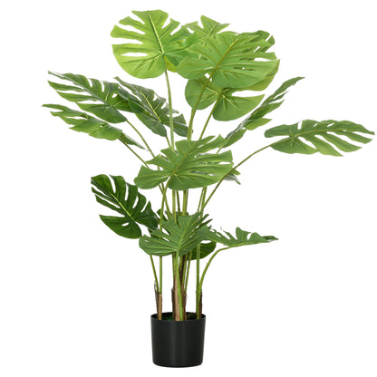 Artificial Plants, Artificial Monstera Deliciosa, 120 cm Artificial Plant with 15 Branches, Indoor Plant, Artificial Tree, Plant Decoration for Indoor, Green