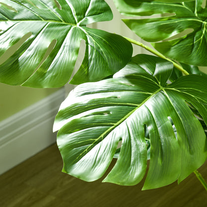 Artificial Plants, Artificial Monstera Deliciosa, 120 cm Artificial Plant with 15 Branches, Indoor Plant, Artificial Tree, Plant Decoration for Indoor, Green