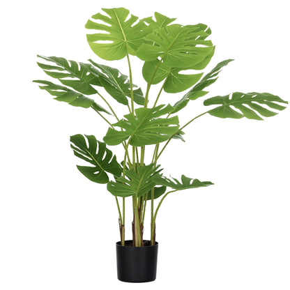 Artificial Plants, Artificial Monstera Deliciosa, 120 cm Artificial Plant with 15 Branches, Indoor Plant, Artificial Tree, Plant Decoration for Indoor, Green