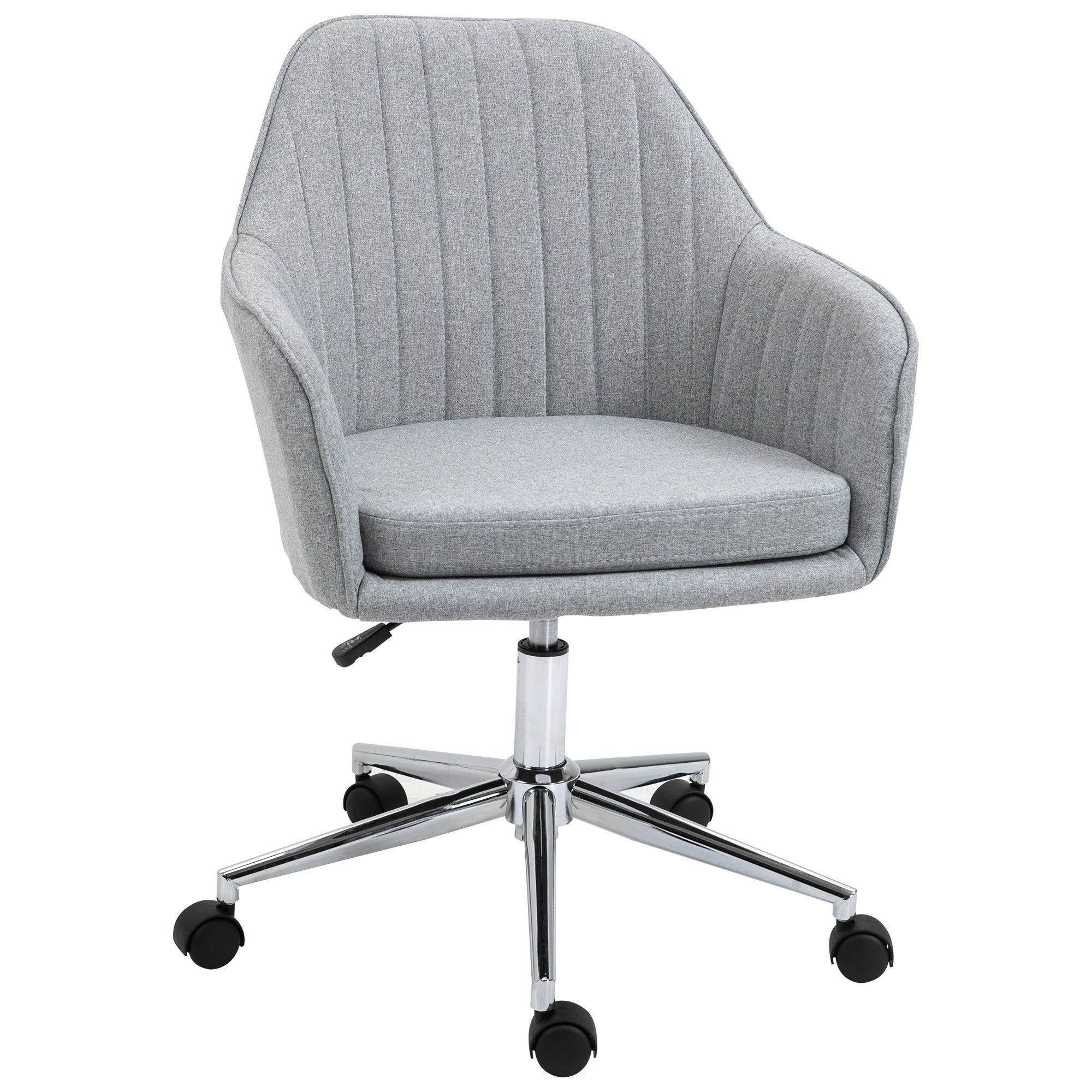 Office Chair Desk Chair with Adjustable Height Swivel for Desk Office Computer Elegant Load 120 kg 61x59x86-96 cm Gray