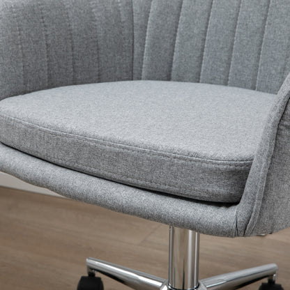 Office Chair Desk Chair with Adjustable Height Swivel for Desk Office Computer Elegant Load 120 kg 61x59x86-96 cm Gray