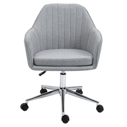 Office Chair Desk Chair with Adjustable Height Swivel for Desk Office Computer Elegant Load 120 kg 61x59x86-96 cm Gray
