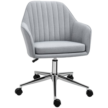 Office Chair Desk Chair with Adjustable Height Swivel for Desk Office Computer Elegant Load 120 kg 61x59x86-96 cm Gray