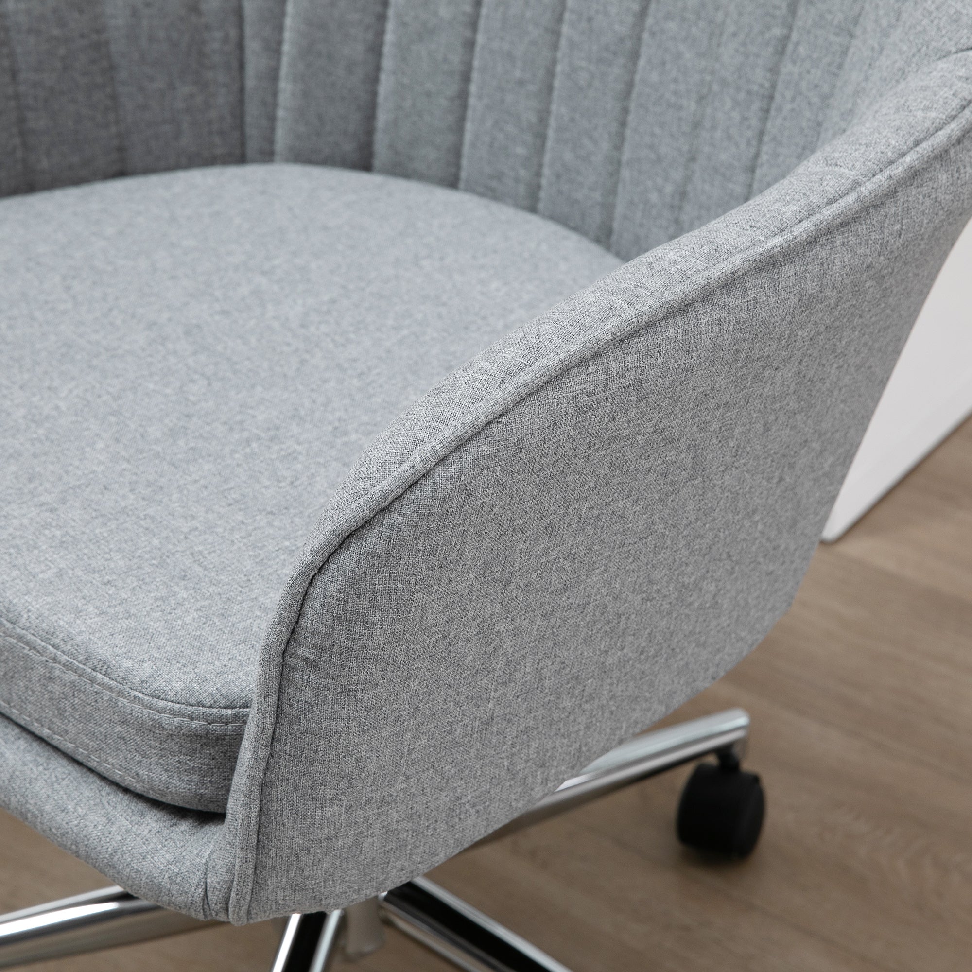 Office Chair Desk Chair with Adjustable Height Swivel for Desk Office Computer Elegant Load 120 kg 61x59x86-96 cm Gray