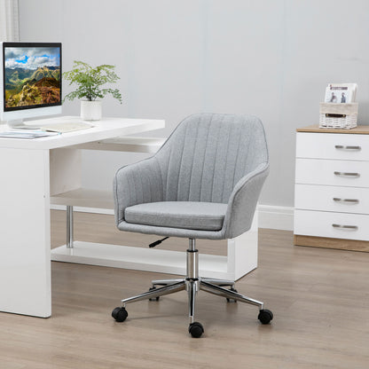 Office Chair Desk Chair with Adjustable Height Swivel for Desk Office Computer Elegant Load 120 kg 61x59x86-96 cm Gray