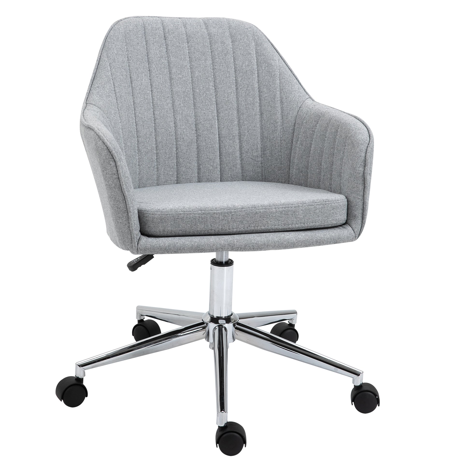 Office Chair Desk Chair with Adjustable Height Swivel for Desk Office Computer Elegant Load 120 kg 61x59x86-96 cm Gray