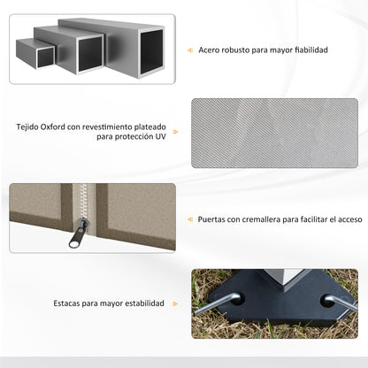 3x3 Folding Gazebo for Outdoor Garden Portable Canopy with Mosquito Nets Carrying Bag Steel Frame and Resistant Oxford Fabric for Parties Camping Beige