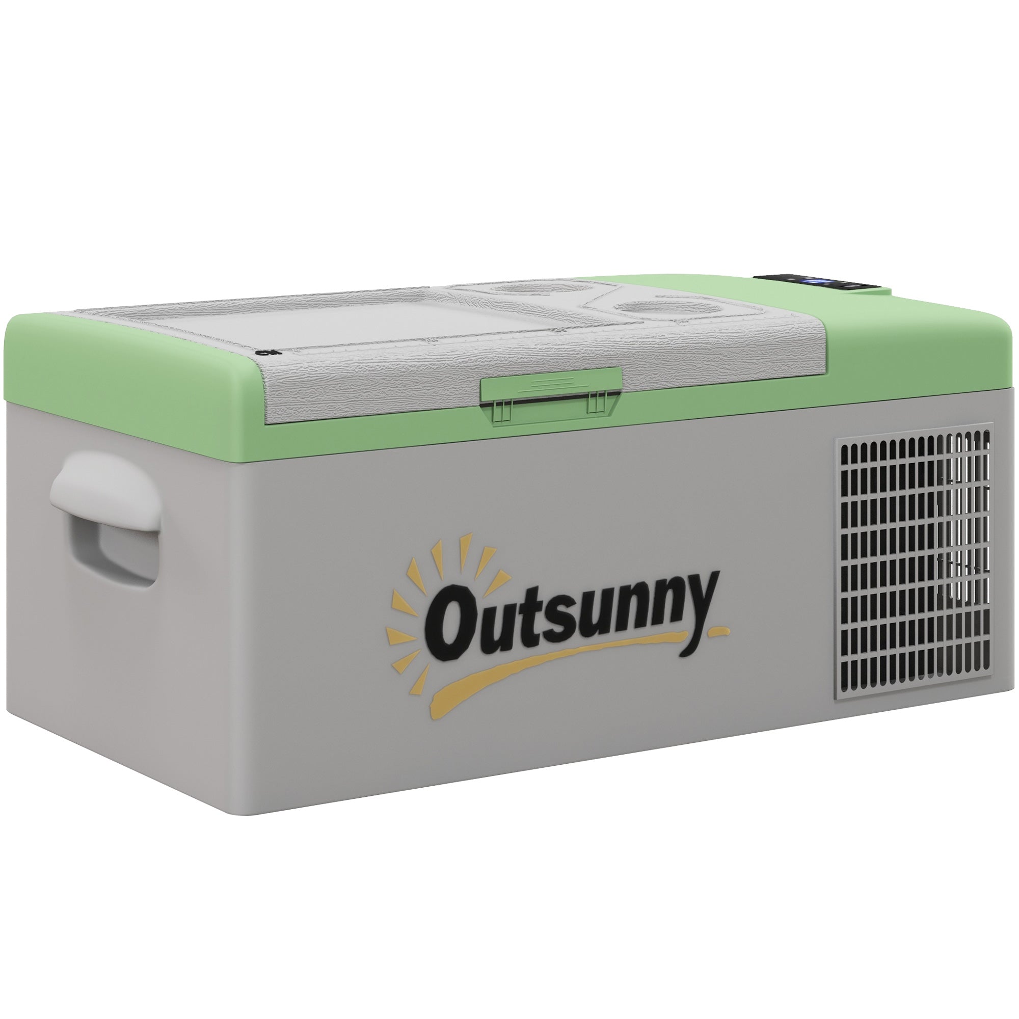 Compressor Cooler Box 16L, Car Cooler Box 12/24V DC & 100-240V AC, up to -20°C, Portable Freezer with MAX/ECO Modes, Mini Fridge for Camping, Truck, Boat, RV, and Outlet