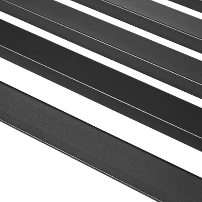 2-Seater Garden Bench Seat 240kg Capacity Bench Outdoor and Indoor Furniture 127 x 58 x 82 cm Black