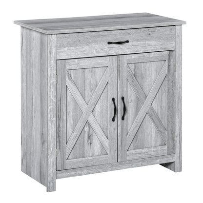 Kitchen Sideboard Buffet for Living Room with 1 Drawer 2 Doors and Adjustable Interior Shelf Decorative Auxiliary Furniture for Dining Room 80x39.7x80 cm Gray