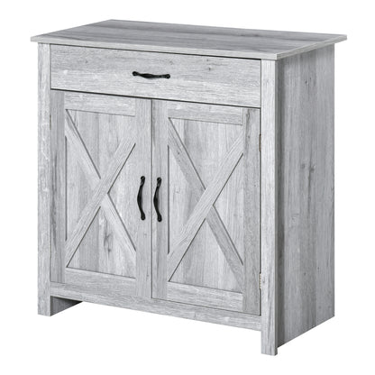 Kitchen Sideboard Buffet for Living Room with 1 Drawer 2 Doors and Adjustable Interior Shelf Decorative Auxiliary Furniture for Dining Room 80x39.7x80 cm Gray