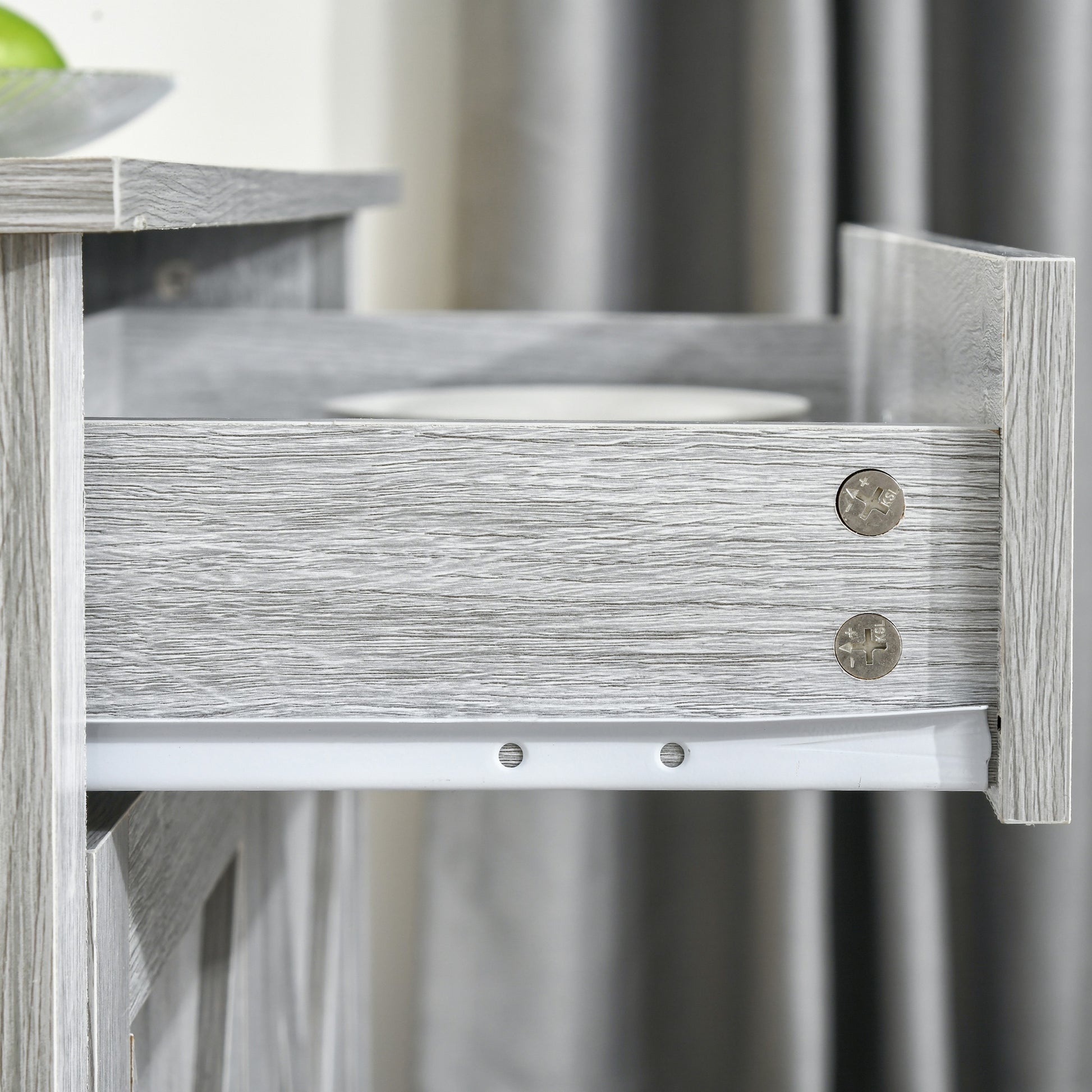 Kitchen Sideboard Buffet for Living Room with 1 Drawer 2 Doors and Adjustable Interior Shelf Decorative Auxiliary Furniture for Dining Room 80x39.7x80 cm Gray