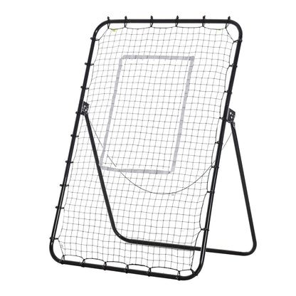 Soccer Rebounder, Foldable Soccer Goal, Kickback Rebound Wall with 4 Adjustable Levels, Metal Frame for Kids, Adults 123 x 73 x 178.5 cm, Black