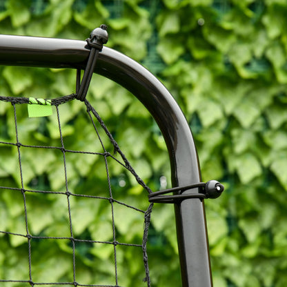 Soccer Rebounder, Foldable Soccer Goal, Kickback Rebound Wall with 4 Adjustable Levels, Metal Frame for Kids, Adults 123 x 73 x 178.5 cm, Black