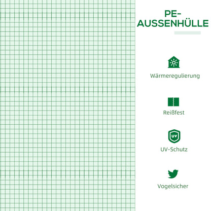 Greenhouse with Window PE Greenhouse Tomato House Cold Frame 180 x 60 x 60cm Green