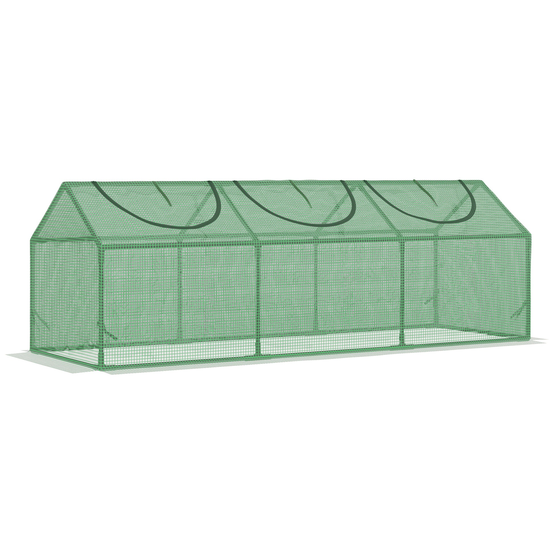 Greenhouse with Window PE Greenhouse Tomato House Cold Frame 180 x 60 x 60cm Green