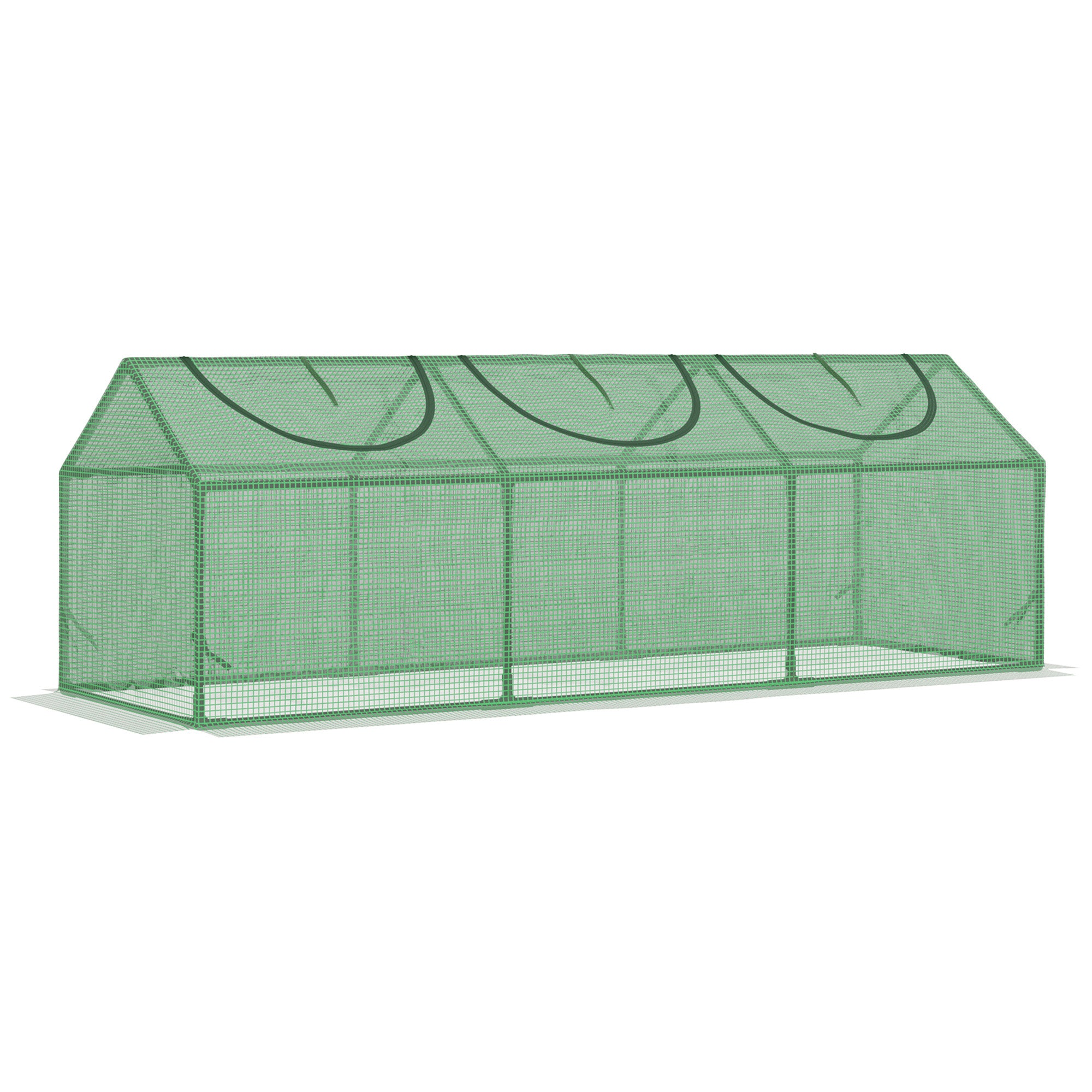 Greenhouse with Window PE Greenhouse Tomato House Cold Frame 180 x 60 x 60cm Green